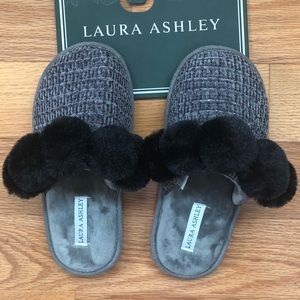 Women’s Laura Ashley chenille Pom Pom Slipper